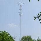 Torres telescópicas de la telecomunicación del HDG, torre monopolar de la célula con las luces