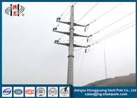 Poste eléctrico de acero de poste de la transmisión poligonal para la línea de transmisión de arriba proyecto