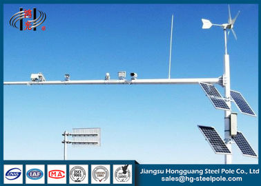 Acero caliente solar/de la energía eólica Q235 del tráfico de la cámara CCTV de poste del rollo