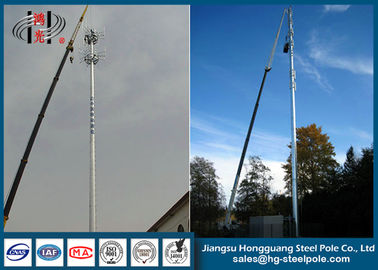 Palo para uso general de acero postes de la industria de la telecomunicación alto con el reborde interno los 25m