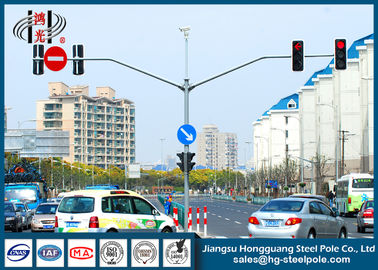 Semáforo automatizado verde rojo S355J2G3 poste, señal de tráfico poste